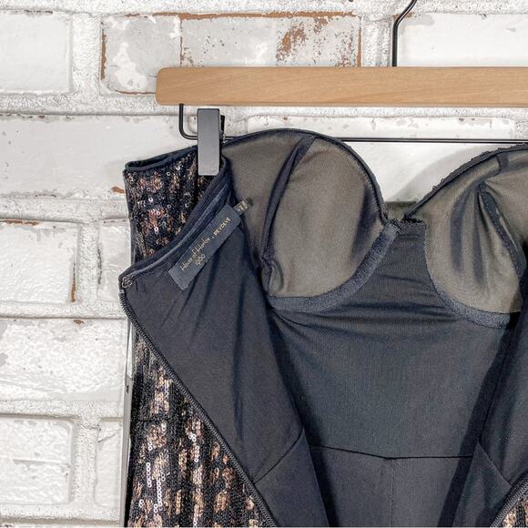 House of Harlow 1960 X Revolve Teri Leopard Sequin Strapless Jumpsuit XL - Picture 13 of 16